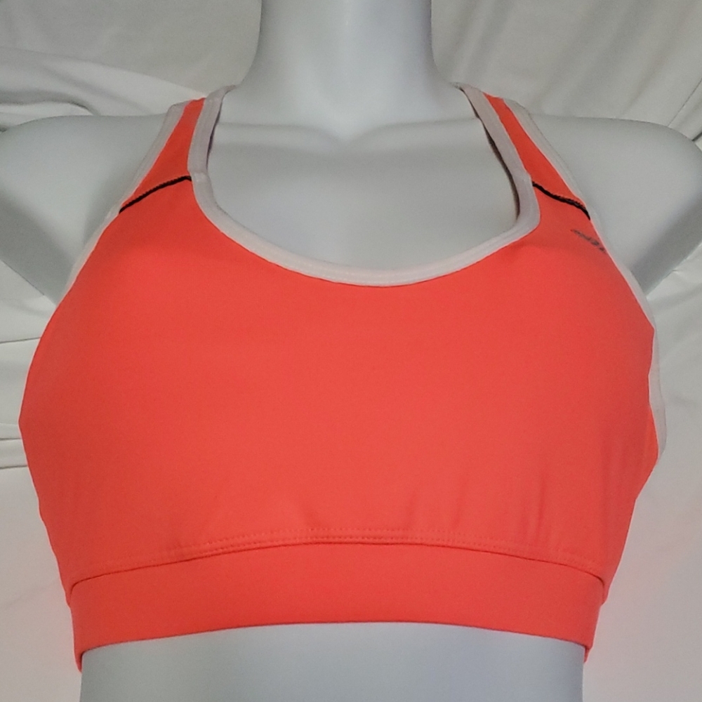Neon Coral Sports Bra